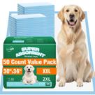 Tapetes higiênicos para cães IMMCUTE, pacote com 50 unidades, tamanho XXL 76 x 91 cm, superabsorventes Tapetes higiênicos para cães IMMCUTE, pacote com 50 unidades, tamanho XXL 76 x 91 cm, superabsorventes