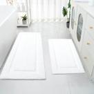 Tapetes Runner para banheiro SHACOS Super Soft, conjunto de 2 brancos