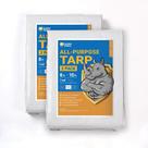 Tarp GUARD SHIELD White, pacote com 2 unidades, polietileno de médio porte de 2,4 x 3 m