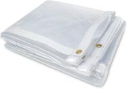 Tarp Likeem 2,4 x 3,7 m de PVC transparente impermeável de 24 mil com ilhós