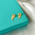 Tarraxa vírgula ear cuff banhado a ouro 18k