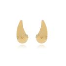 Tarraxa Vírgula para Brinco Ear Cuff Folheada a Ouro 18k