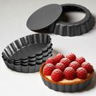 Tart Pans Yamteck, pacote com 6, mini quiche antiaderente de 10 cm