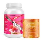 Tasty Whey 3W Morango 900g + Colágeno Hidro 300g Adaptogen