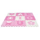 Tatame Infantil Tapete Eva P/ Bebê Vogais Menina Rosa - Nig Brinquedos