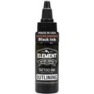 Tattoo Ink Element Tattoo Supply Nighthawk Black Frasco de 30 ml