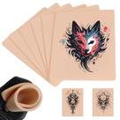 Tatuagem de pele falsa LEEYUKA 6 peças de silicone com 3 mm de espessura 7,4 x 5,6 cm