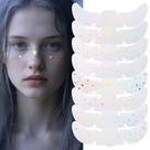 Tatuagem facial Glitter Freckles, 8 peças, holográfica, multicolorida Tatuagem facial Glitter Freckles, 8 peças, holográfica, multicolorida
