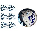 Tatuagem temporária A4 cosplay Giyu Tomioka Demon Slayer