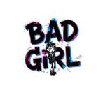 Tatuagem temporária Bad Girl modelo estilo vida bandida