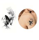 Tatuagem temporária borboletas musica notas modelo