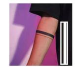 Tatuagem Temporária Dupla Faixa Simples Nome do desenho:DUPLA FAIXACor:Preto Tatuagem Temporária Dupla Faixa Simples Nome do desenho:DUPLA FAIXACor:Preto