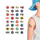 Tatuagem Temporária Fake Falsa infantil Coloridas Desenhos herois heroinas