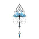 Tatuagem Temporária Fake Resistente a Água Para os Seios Flor de Mandala 95x38mm
