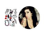Tatuagem temporária folha A4 Amy Winehouse cosplay