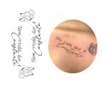 Tatuagem temporária frase nem toda dor é constante 10x6 cm