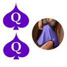 Tatuagem temporária hotwife cores modelos rainha copas
