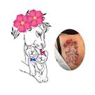 Tatuagem temporária leoa 2 filhos menino menina casal modelo