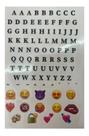 Tatuagem Temporária Letras A A Z Coração Boca Emoticon