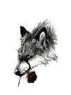 Tatuagem Temporária Lobo Preto Sem Gênero Tatuagem Temporária Lobo Preto Sem Gênero