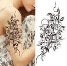 Tatuagem Temporária Masculina E Feminina Lobos E Flores Tatuagem Temporária Masculina E Feminina Lobos E Flores