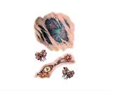 Tatuagem Temporária Pequena Assustador 3d Halloween Cosplay Tatuagem Temporária Pequena Assustador 3d Halloween Cosplay