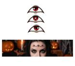 Tatuagem temporárias 3 olhos místicos halloween modelo