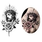 Tatuagem temporário rosto jesus cristo rosa cruz Tatuagem temporário rosto jesus cristo rosa cruz