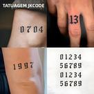 Tatuagens De Números Árabes Semi-permanentes À Prova d'Água, Duram De 1 a 2 Semanas Para Homens E