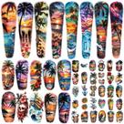 Tatuagens temporárias BASIFA 48 folhas, manga tropical impermeável