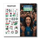 Tatuagens temporárias da bandeira da Itália INKARTLINK, 3 unidades, à prova dágua Tatuagens temporárias da bandeira da Itália INKARTLINK, 3 unidades, à prova dágua