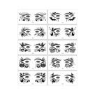 Tatuagens Temporárias De Halloween Para Área Dos Olhos: Aranhas E Teias De Aranha - 10 Folhas Falsas