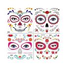 Tatuagens Temporárias Impermeáveis De Caveira La Catrina Para O Dia Dos Mortos E Halloween,
