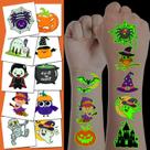 Tatuagens temporárias JCFIRE Halloween Glow in Dark para crianças