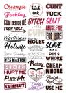 Tatuagens temporárias kink.ink Palavras e frases hardcore x30