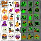 Tatuagens temporárias PARTYWIND Glow Halloween 204 Sheets Kids Tatuagens temporárias PARTYWIND Glow Halloween 204 Sheets Kids