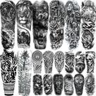 Tatuagens temporárias SHELYEXIEN Full Arm para homens e mulheres x20