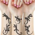 Tatuagens temporárias Skedimu Lizard Salamander para festa de aniversário