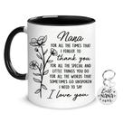Taza de Café Hyturtle para Nana de 330 ml con Llavero - Regalo