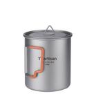 Taza de titanio Ti artisan 750 mL para camping, olla y taza de café