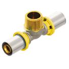 Tê Macho para Gás 16mm X 1/2 - Prensar Emmeti Tê Macho para Gás 16mm X 1/2 - Prensar Emmeti