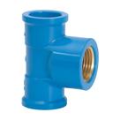 Tê Soldável com Bucha de Latão 25mm x 1/2 Pvc Azul Amanco