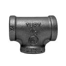 Tê Tupy Igual 1/2 NPT Preto Maleável 150 lbs Média Pressão