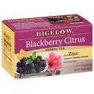 Tea Bigelow Herbal Blackberry Citrus com zinco 18 saquinhos de chá