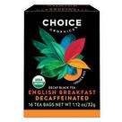 Tea Choice Organic Chás, café da manhã inglês, descafeinado, 48 sacos