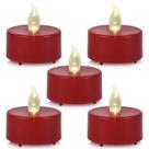 Tea Lights Candles Baikaraer operado por bateria, pacote com 100 unidades vermelhas