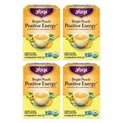 Tea Yogi Bright Peach Positive Energy 16 saquinhos de chá x 4 pacotes