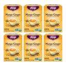 Tea Yogi Mango Ginger, pacote com 16 saquinhos de chá, 6 para digestão orgânica