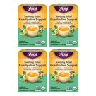 Tea Yogi Soothing Relief, suporte para constipação, 16 sacos x4
