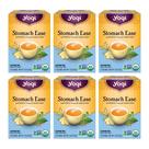 Tea Yogi Stomach Ease auxilia a digestão. 96 sacos, pacote com 6